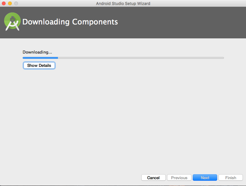 Android Studio download components