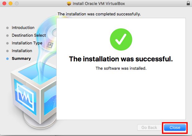 Virtualbox Install Completed