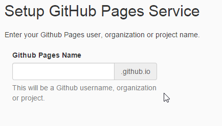 Github Pages Name