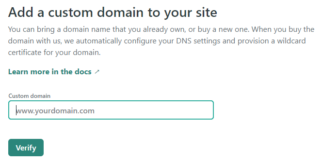 setup custom domain