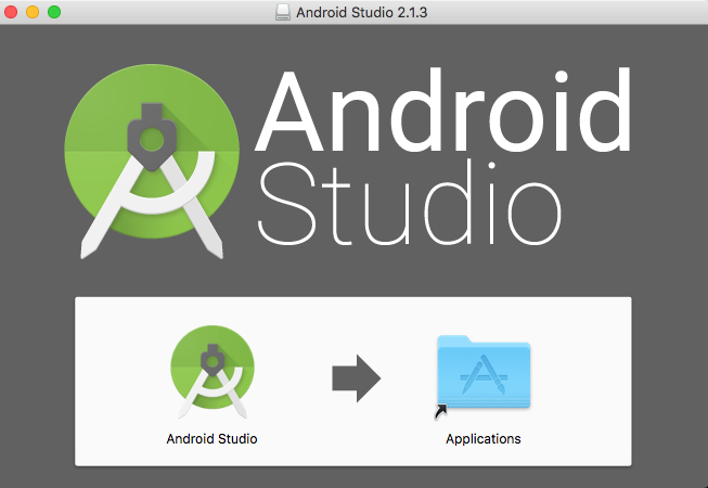 Android Studio icon drag to Applications
