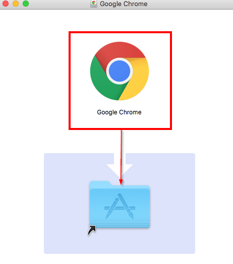 Google Chrome drag to Application folder