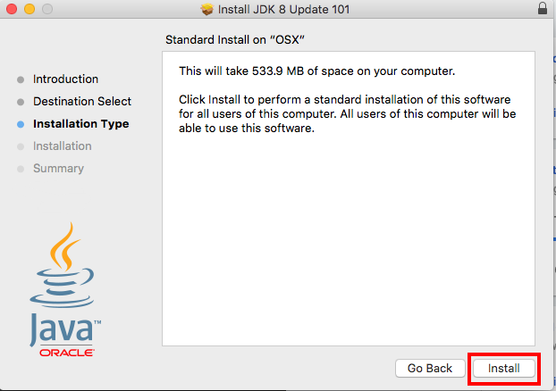 JDK8 Install Screen 3